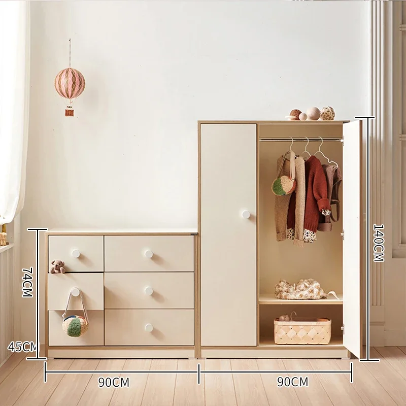 Modern Children's Wardrobes Organizer Bedroom Clothes Sideboard Wardrobes Closet Kids Penderie Enfant Home Furniture CY50CW
