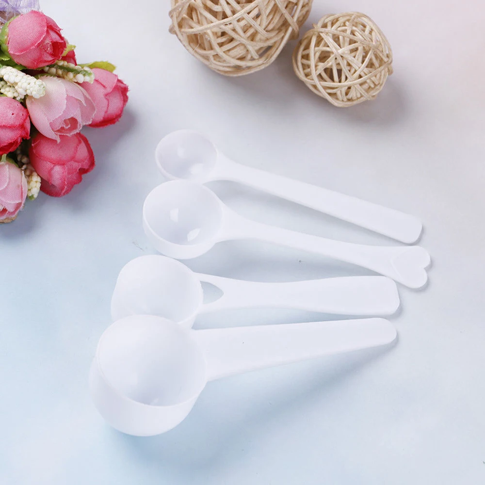 Description Picture 4 of item1/3/5/10g Plastic Measuring Spoons Coffee Protein Milk Powder Scoop PP White durable Kitchen Measuring Scoop 10pcs/set