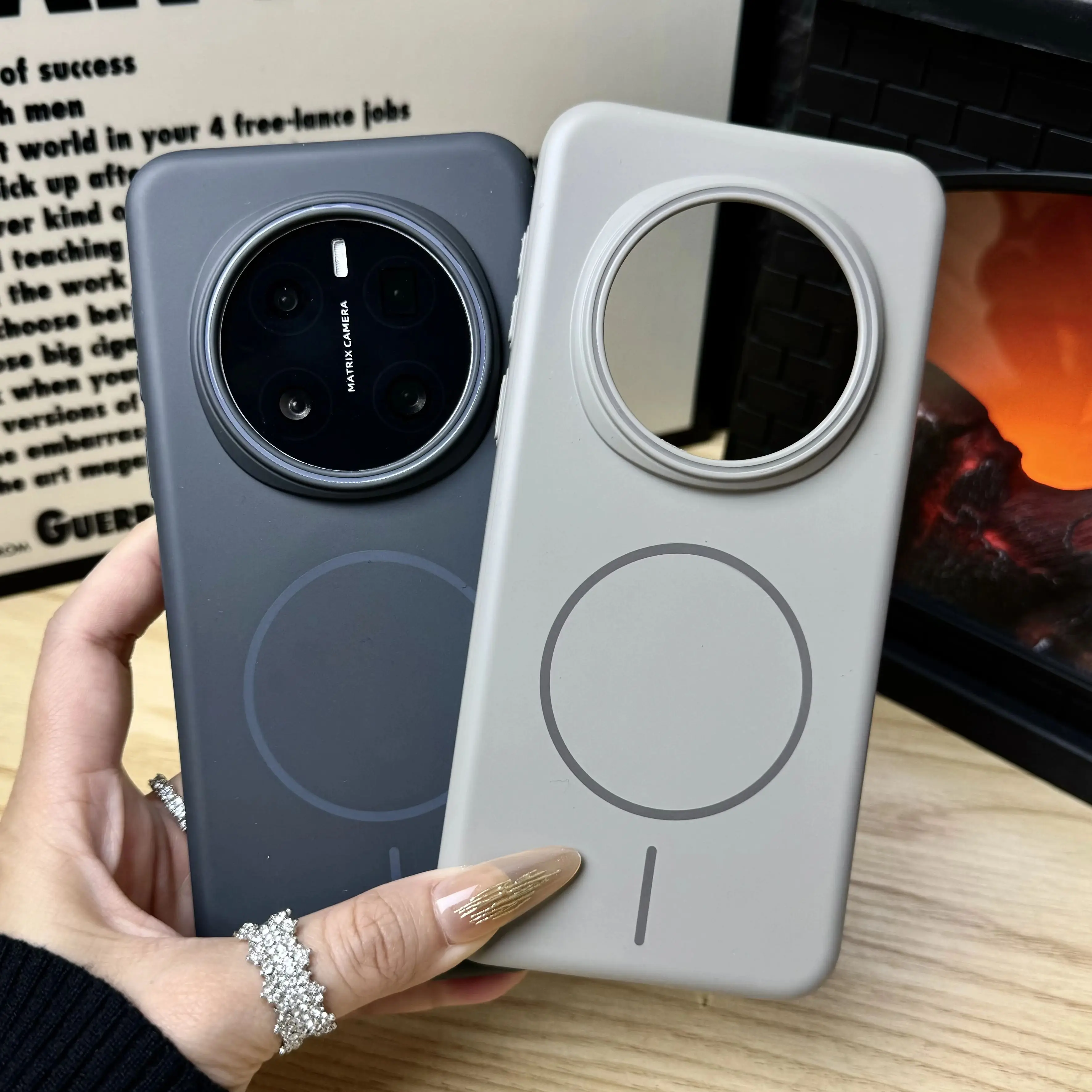 Enhanced Magnetic Ultra-Thin Matte Case for Wireless Charging - Colorful Hard PC Finish