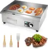 Griddle 22" 3000W Flat Top Grill Countertop Griddle Stainless Steel Teppanyaki Grill w/Iron Cooking Plate for Restaurant Kitchen 1