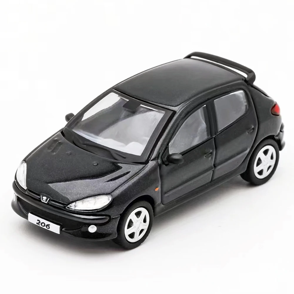 DCT 1/64 206 Model Car Vintage Vehicle Hatchback Diecast Car Collection Toy Station Vehicle Gift For Adults With Display Case 2