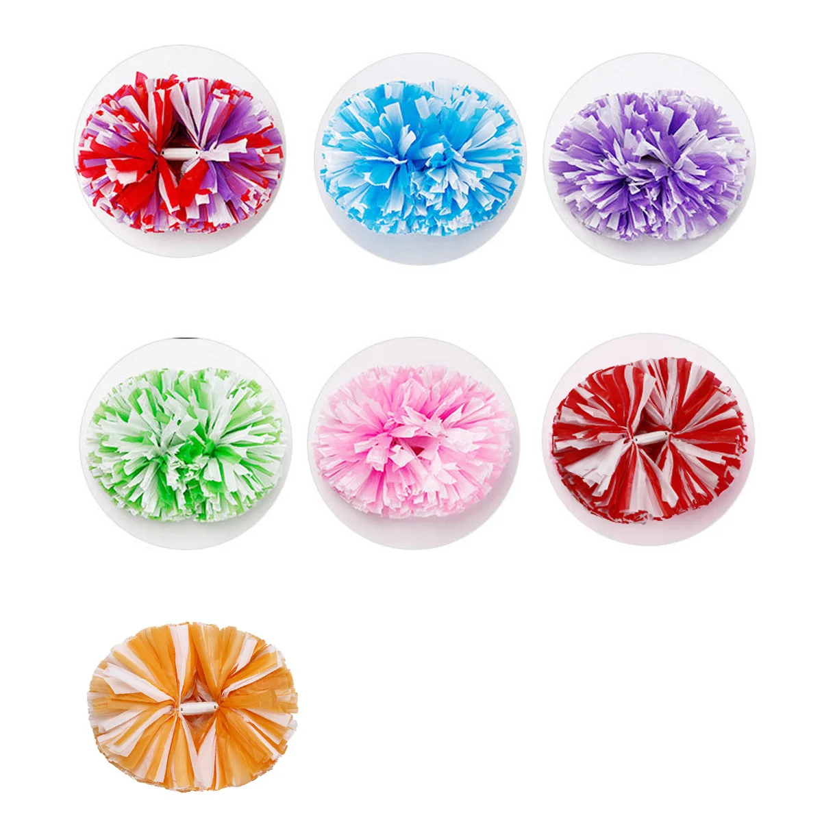 1Pc Handle Competition Flower Dance Party Decorator Pom Poms Cheerleading Cheering Ball Match Vocal Dance Party Concert Decorat