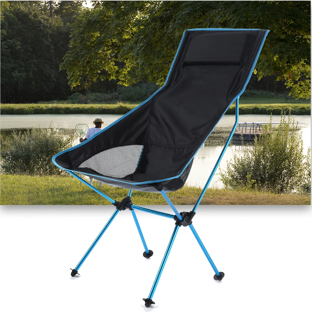 Superhard High Load Aluminiu Foldable Deck Chair Portable Camping Beach Chair Ultralight Folding Chair Outdoor Tools