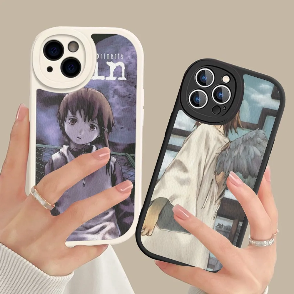

Lain Phone Case Hard Leather For iPhone 14 13 12 Mini 11 14 Pro Max Xs X Xr 7 8 Plus 6 6s