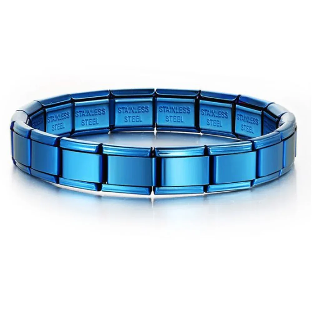 Italienisches Charm-Gliederarmband für Damen und Herren, 9 mm breit, silber- und goldfarben, Edelstahl, zum Selbermachen von Schmuck, Großhandel_voghion.com