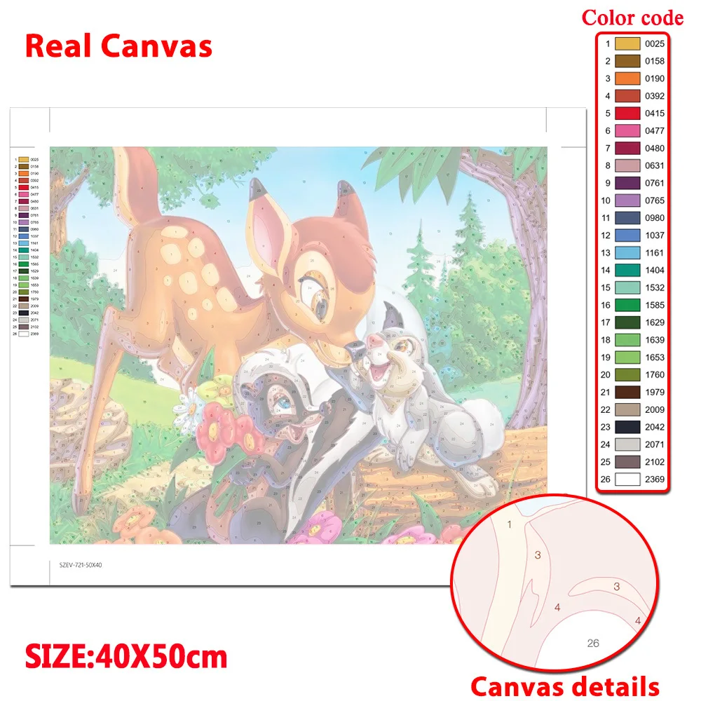 Disney Paint By Number Kit Stitch Painting By Numbers Cartoon With
