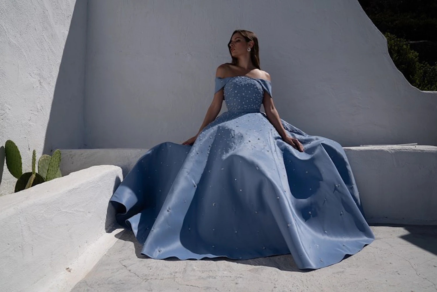 ROSELLA-Sexy-Off-The-Shoulder-Neckline-A-line-Floor-Length-Blue ...