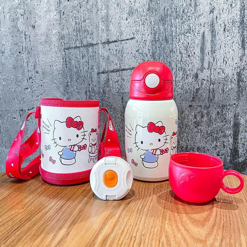 Sanrio Cute Anime Hello Kitty Kids Mug Thermos Mug Cartoon Kawaii Sports  Water Bottle Coffee Cup Kids Water Bottle Girl Gift