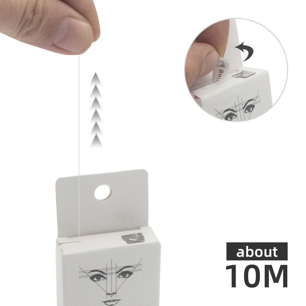 Filo per trucco semipermanente per sopracciglia, righello ausiliario per tracciare linee con inchiostro per mappatura e posizionamento - immagine 5