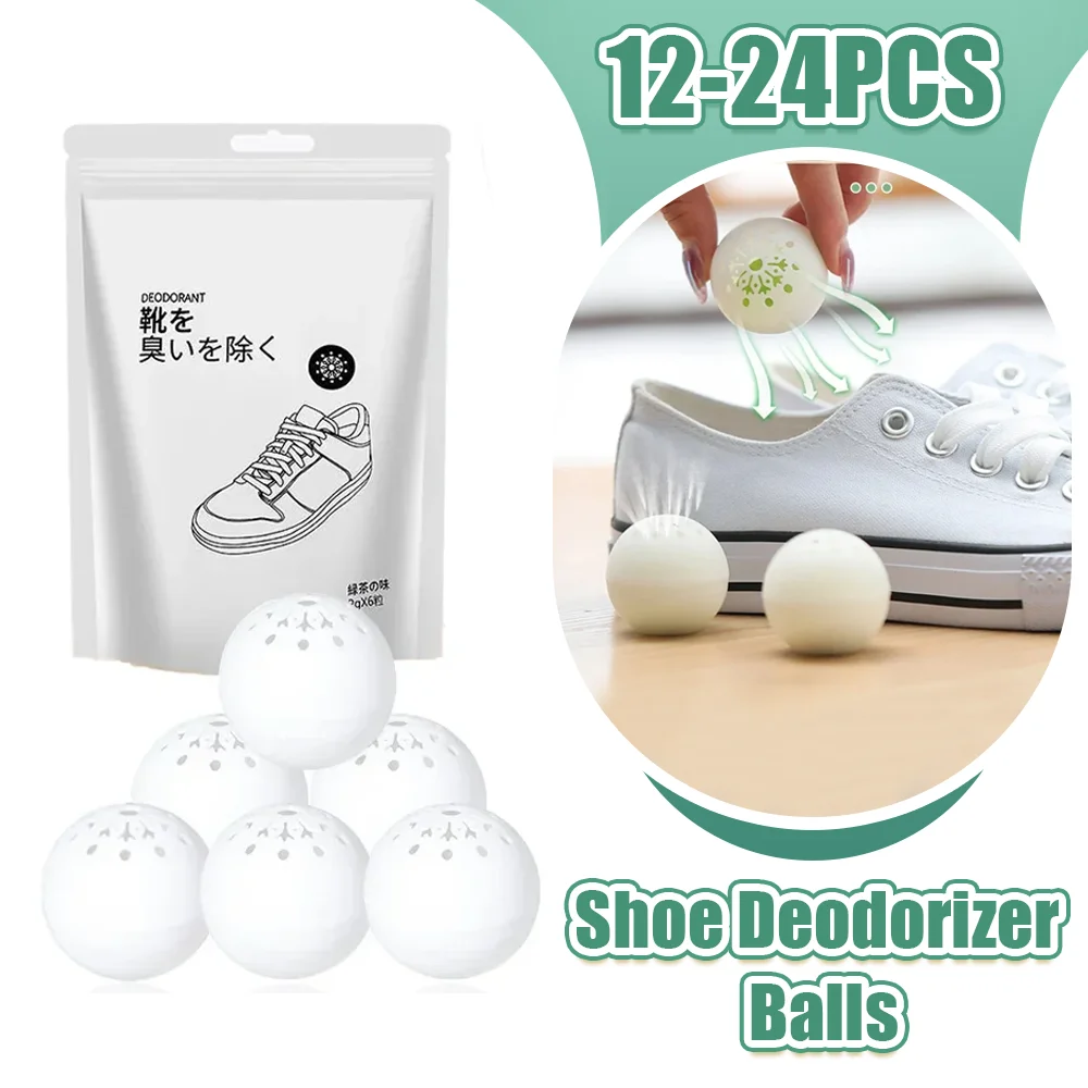 Shoe Deodorizer 12-24PCS Shoe Deodorizer Freshener Balls For Shoes Multifunction Home Scent Fresheners Footwear Shoe Closet Toilet Deodorization