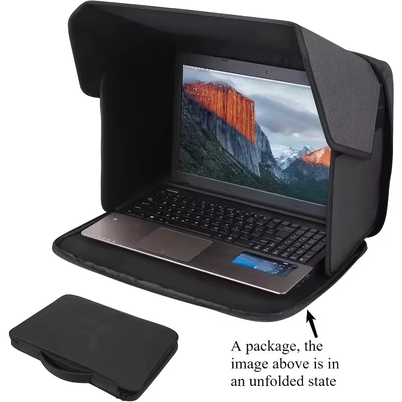 Foldable laptop sun visor, laptop bag, outdoor computer privacy cover ...