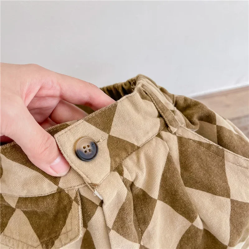 Washed Cotton Harem Trousers for Toddler Girls