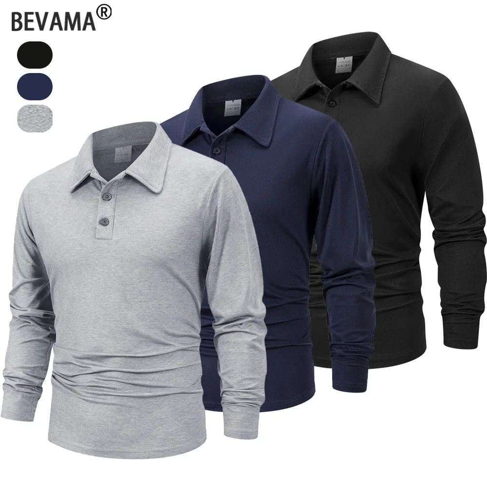 Printemps hommes d'affaires décontracté à manches longues Polo couleur unie à la mode respirant confortable Polos d'affaires sociaux mâle 1 Printemps hommes d'affaires décontracté à manches longues Polo couleur unie à la mode respirant confortable Polos d'affaires sociaux mâle 1