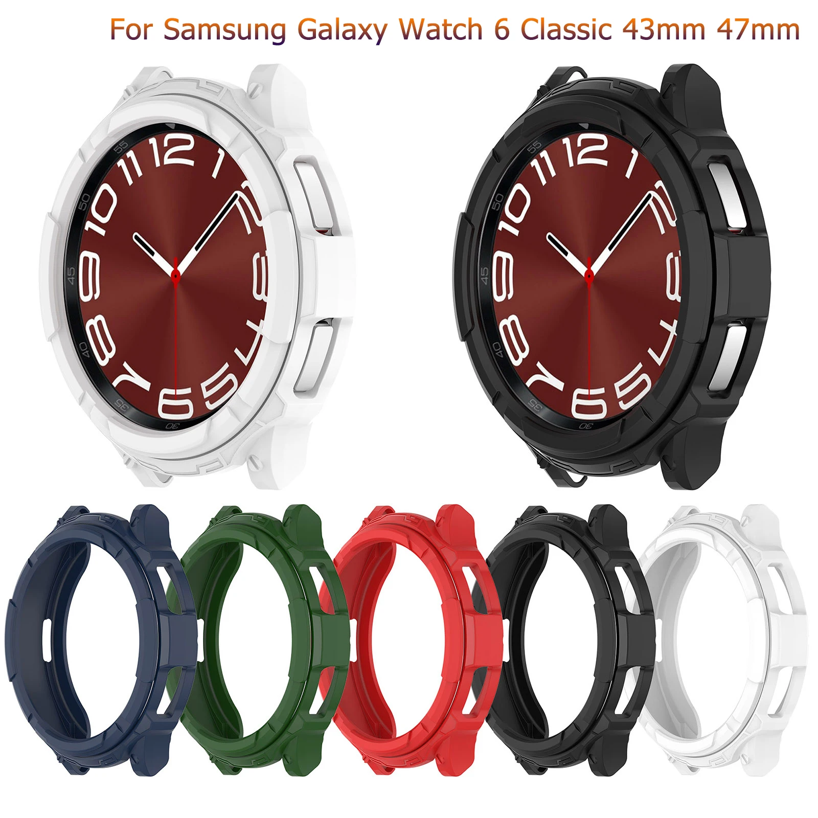 Custodia Per Samsung Galaxy Watch 6 Classic 43Mm 47Mm Cover Protettiva In Tpu Per Samsung Galaxy Watch 6 Classic 47Mm 43Mm Accessori
