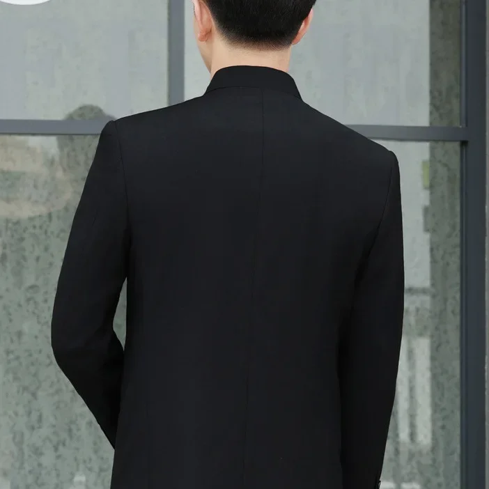 Chinese Style Tang Suit Men's Western Suit Stand Collar Jacket Chinese Business Attire formal suit