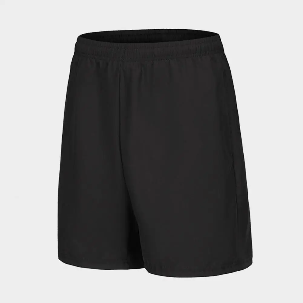 

Quick-drying Fabric Sports Shorts Men's Elastic Waist Drawstring Casual Shorts with Pockets for Fitness Sport Quick Dry Athletic
