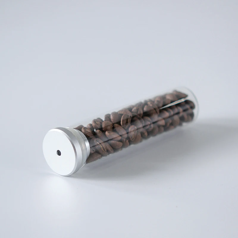 Metal Cap One Way Exhaust Valve Storage Tube Display Glass Bottle Coffee Bean Packaging Bottle Storage Sealed Jar Odor 150mm 120
