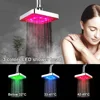 Ultra-Quiet 3 Colors Temperature Sensor Rainfall Top Spray 7 Colors Gradual Changing Square Fixed Showerhead LED Shower Head 1