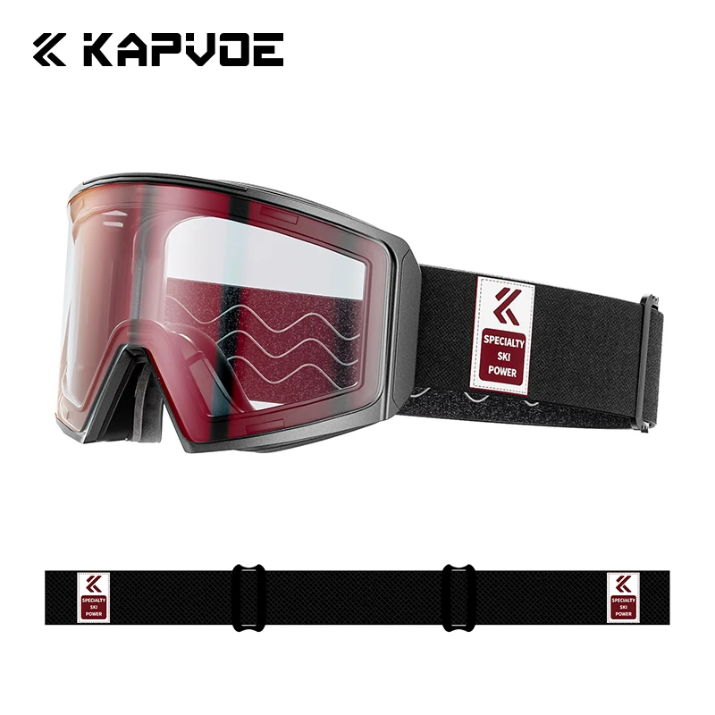 KAPVOE Men's Winter Ski Goggles UV400 Anti-fog Snow Glasses Outdoor Skiing Sports Protect