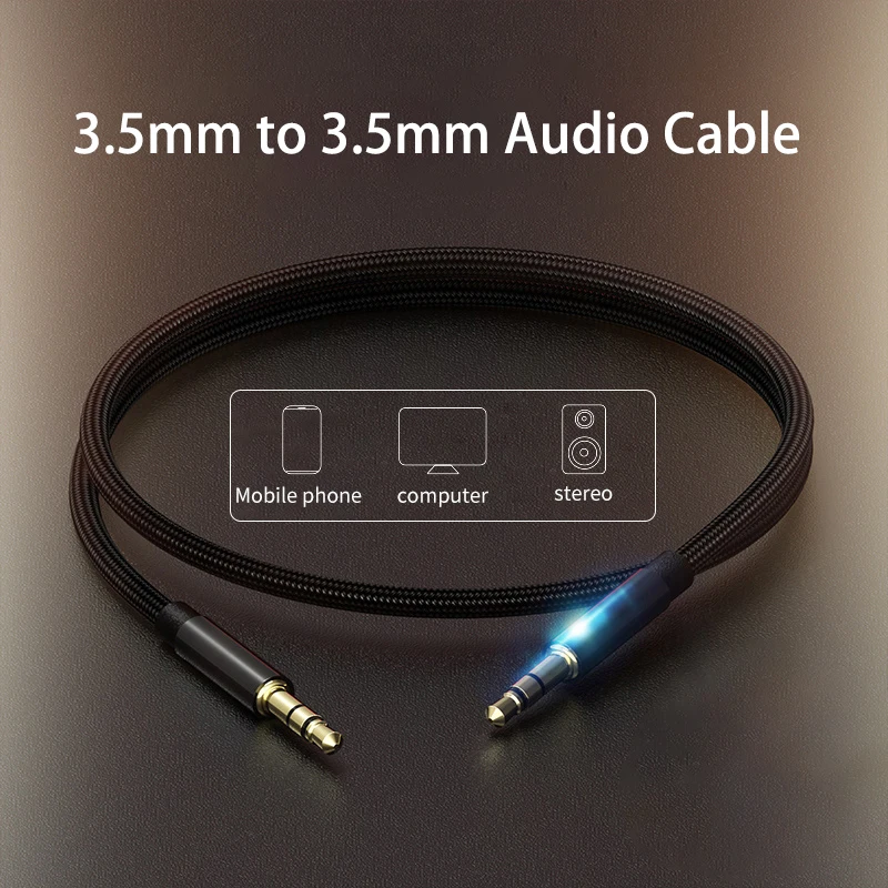 Adaptador Estereo Coche Movil Cable Audio 3.5 Mm Conector En ángulo 90° - 30 Cm, Para Móvil Coche, Evita Dobleces, Sonido Estéreo Cable Audio Coche M16 Bolwins