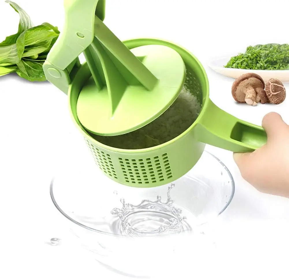 Vegetable Extruder Romote Spinner Vegetable Creative Pressing Vegetable Stuffing Squeezer Fruit Squeezing Tool Hand-Pressure Dehydration Tool