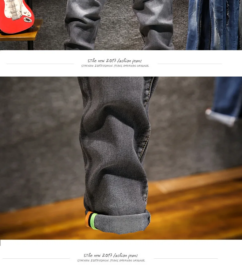 New 2022 Fashion Casual Cargo Stylish Designer Men's Youth Jeans Harlan Men's Slim Stretch Straight Leg Denim Trousers cowboy jeans