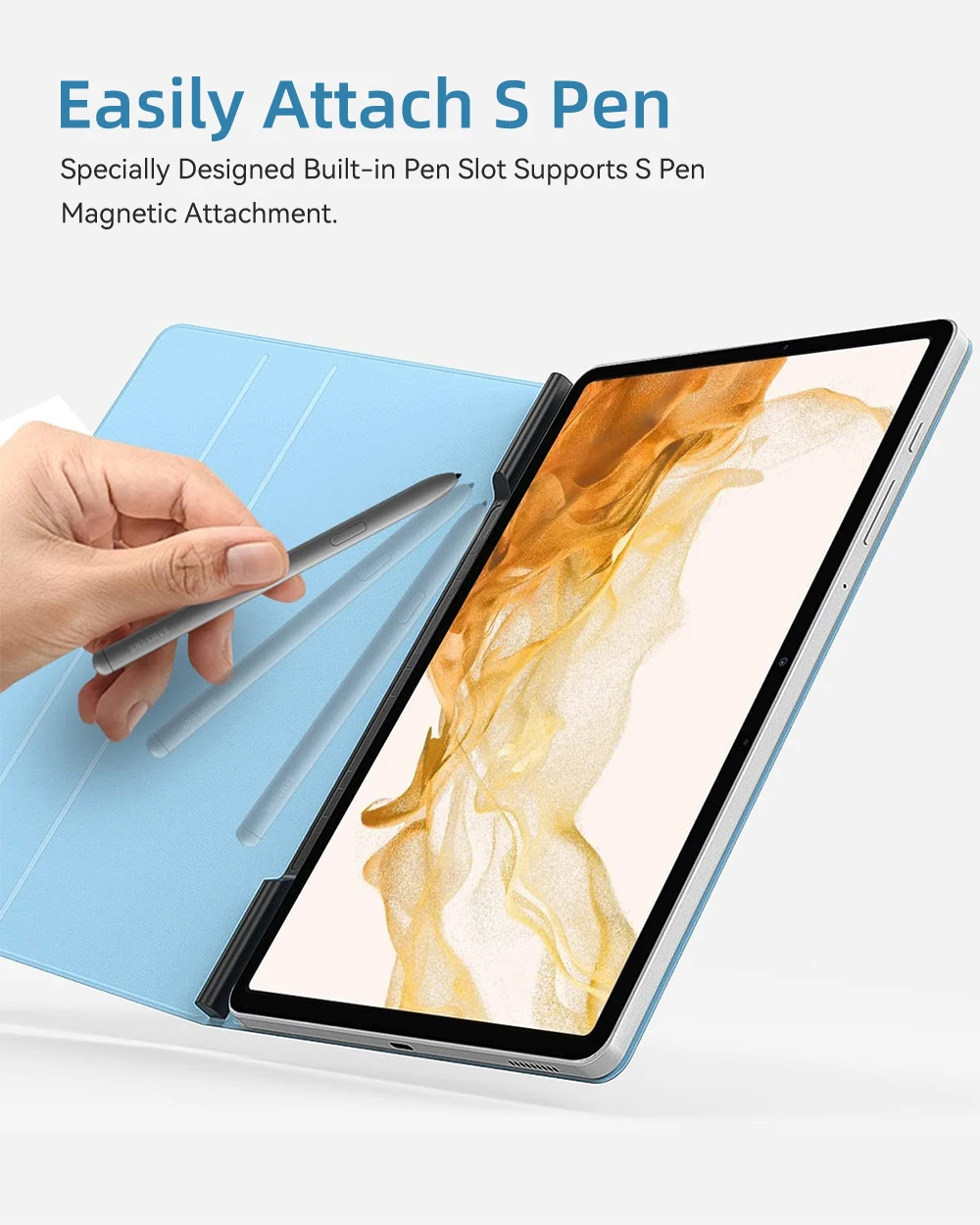 Tablet Cover, Galaxy Tab S6 Lite, 10.4in,