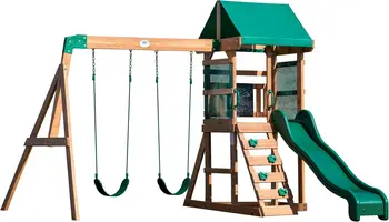 Cedar Wood Swing Set 1