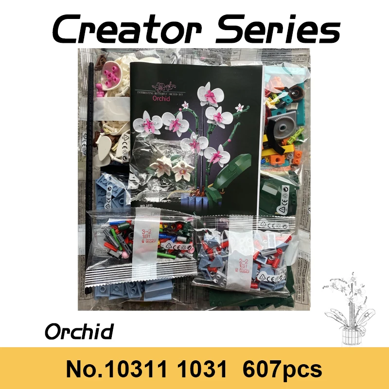 Orchid Flowers Building Blocks | Lego 10311 Orchid | Bonsai Blocks | Brick  Orchid - 607pcs - Aliexpress