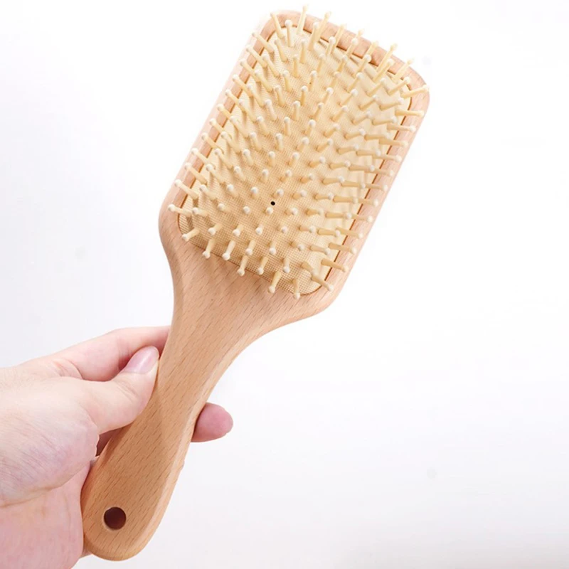 Hair Comb Curly Hair Brush Hair Styling Tools Hair Brush Comb Wood Airbag Comb Professional Hair Anti-Loss Massage Brush Hairbrush Scalp Care