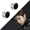 2 Pcs/30 Pcs Magnetic Black Clip On Earrings Men Women Hoop Dangle Helix Earrings Stainless Steel Non-Piercing Set 3