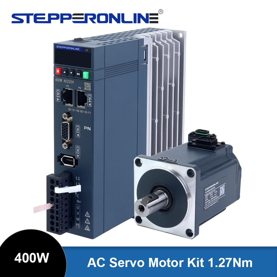 STEPPERONLINE A6-Serie 750W RS485 AC-Servo-Kit Mit Bremse & 17-Bit-Absolutencoder – 3000 U/min, 2,39 Nm, IP67
