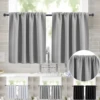1Panel Short Tier Sheer Curtains Kitchen Drapes Rod Pocket Non-See-Through Window Curtains for Bathroom/ Cortinas Rusticas 1