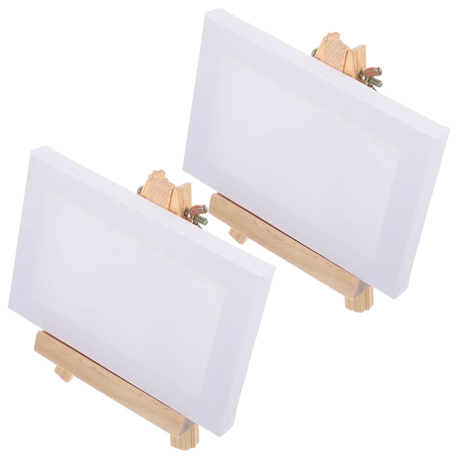 

2 Sets Wooden Easel Easels for Painting Canvas Picture Frame Mini Stand Travel
