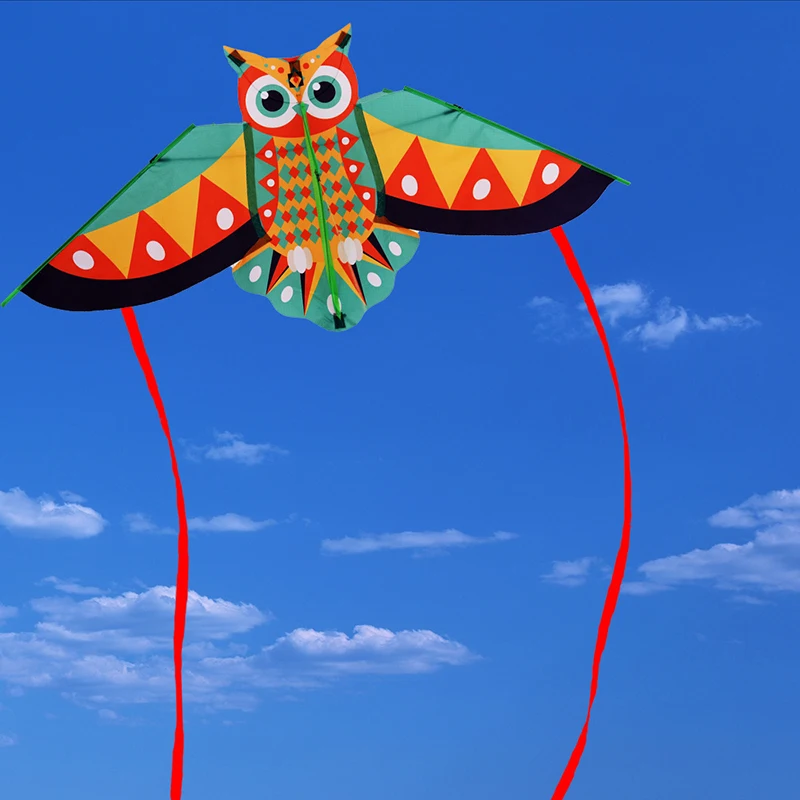 1Set Funny Children's Cartoon Animal Kite Owl Kite Children Kite Flying Toy Outdoor Toys Kites Toys Colorful Long Tail Kite 2