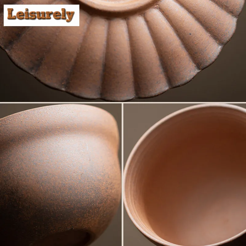 130ml Old Rock Mud Big Belly Coffee Mug With Plate Latte Cereal Mug Afternoon Tea Mug Beverage Bottle Cup Saucer Kit Tea Items