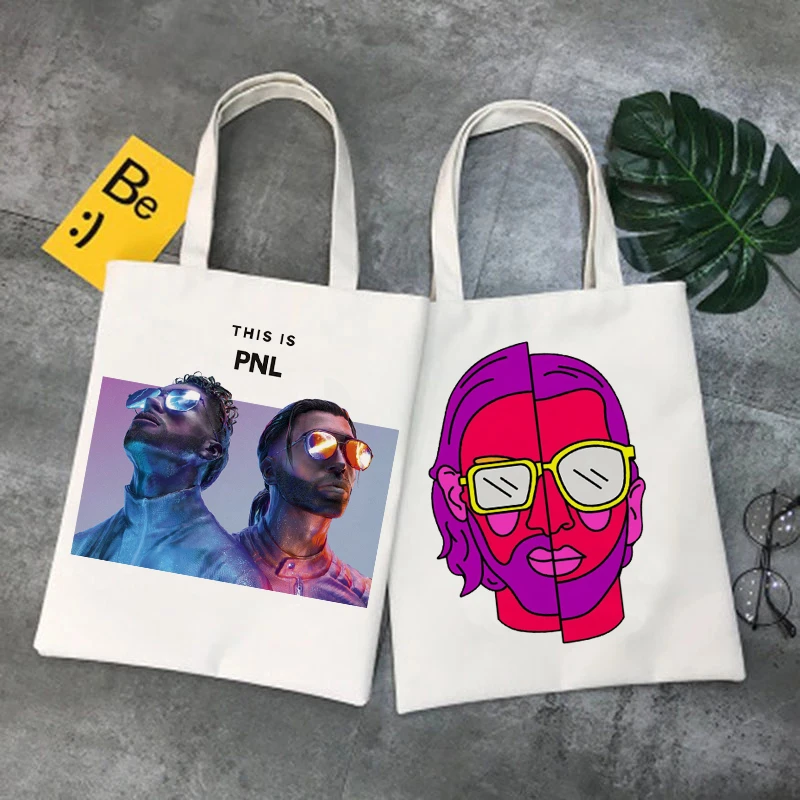 Kawaii Hip Hop Rapper Pnl Shopping Bag Cartoon Handbag Tote Grocery Cotton Jute  Bag Shopper Bag Bolsas Reutilizables| | - AliExpress