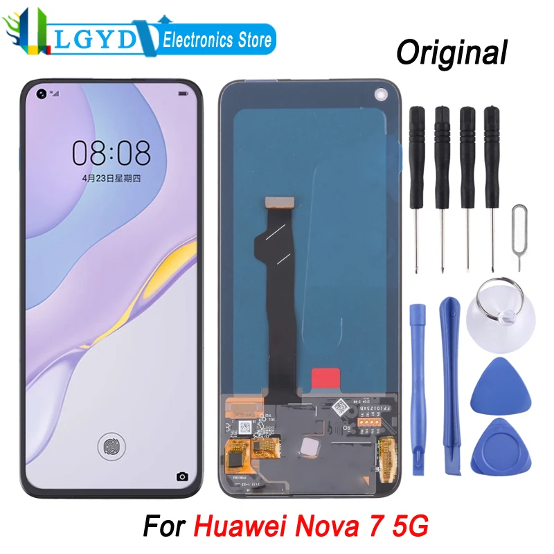 

Оригинальный ЖК-экран и цифровой преобразователь в сборе для Huawei Nova 7 5G