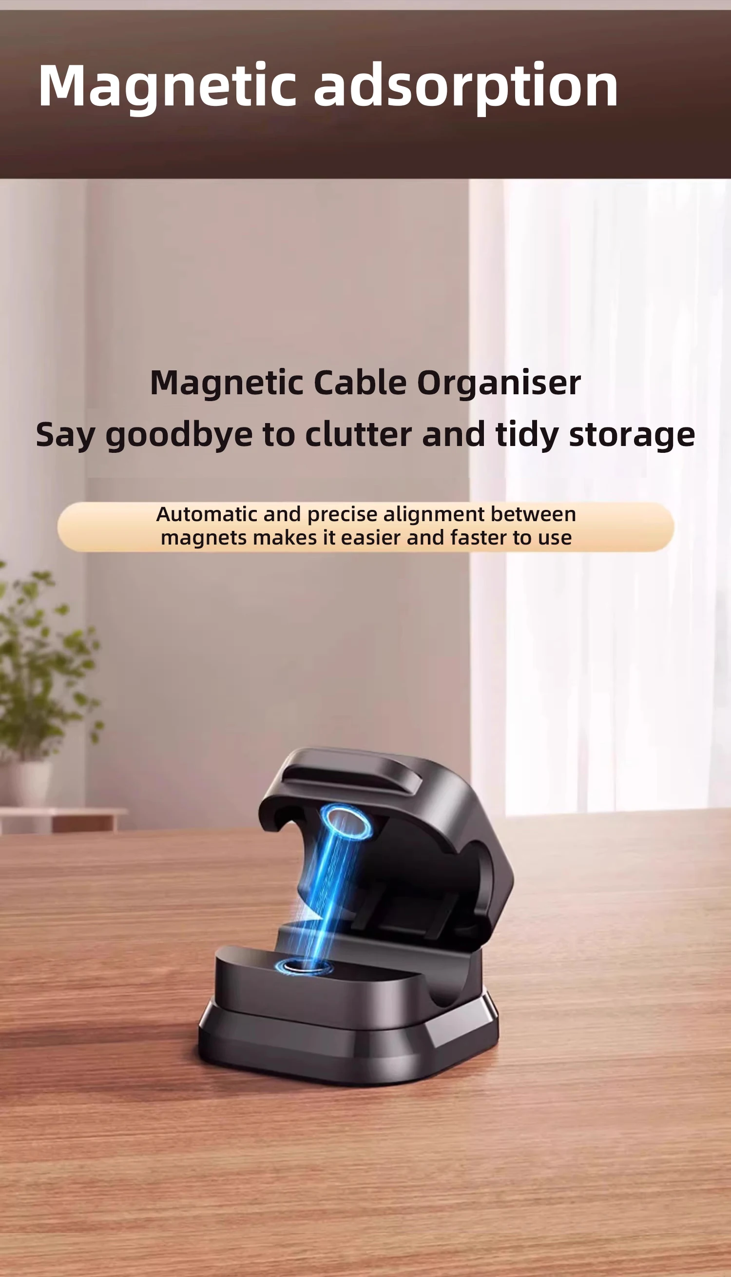 Wire Storage Artifact Magnetic Cable Management Bracket