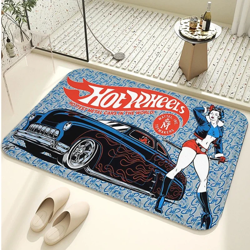Zerbino Hotwheels Tappeto Da Bagno Super Assorbente Tappeto Da Cucina Tappetino Per Balcone Tappetino Per Piedi Ingresso Bagno Casa Pavimento Bedrooom