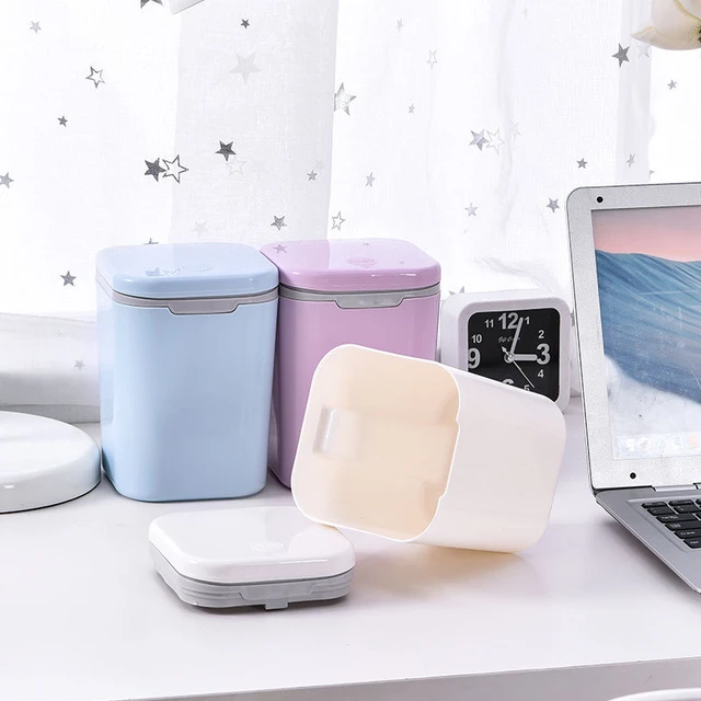 Mini Smart Desktop Trash Can Living Room Trash Can Recycling Bin Kitchen  Trash Can Creative Cute Covered Plastic Trash Can - AliExpress