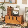 Box Solid Wood Cable ganizer Desk Router Cover Cord Hider Storage rustic appearance sturdy construction home 6
