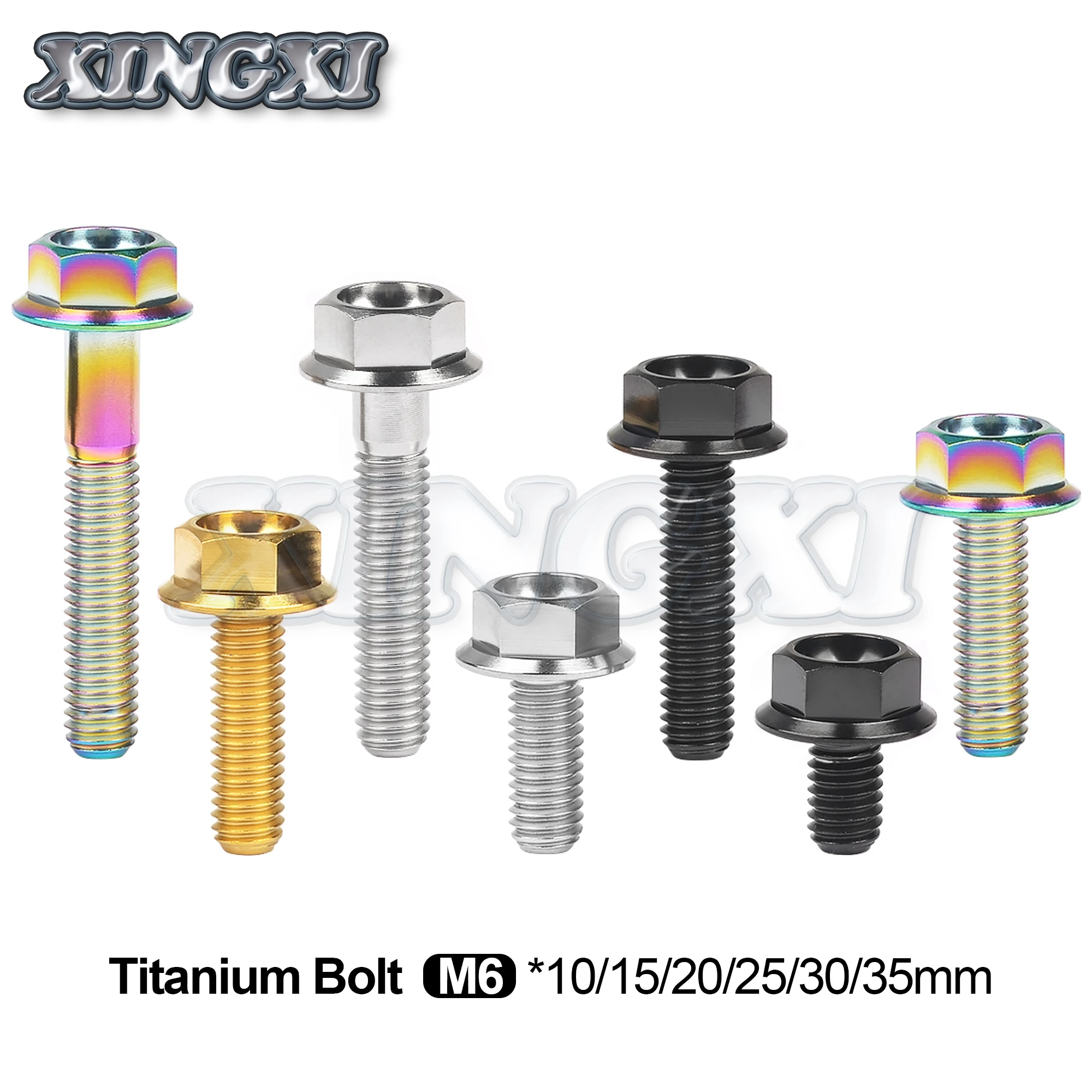 Xingxi Titanium Bolt M6x10/15/20/25/30/35mm DIN6921 Bicycle