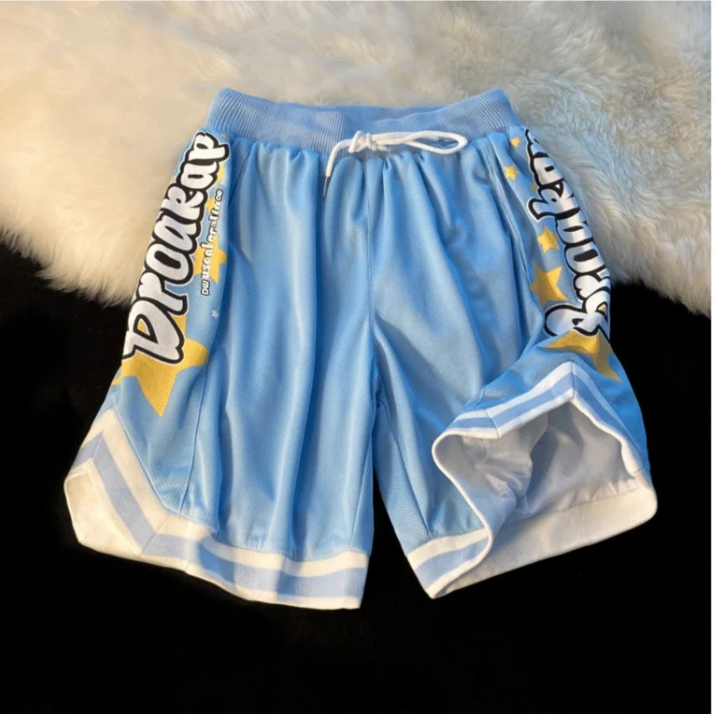 

Y2K Basketball Shorts Summer American New Oversize Loose Joker Casual Sweatpants Korean Version Of Five-Point Basketball Shorts.