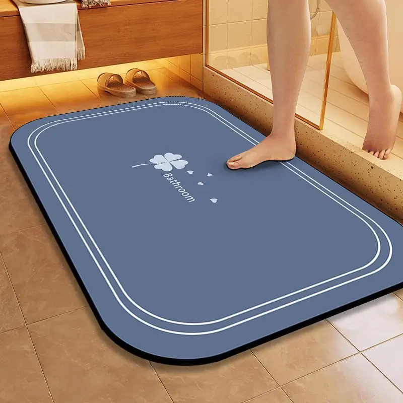 

Bathroom Mat Super Absorbent Non Slip Diatom Mud Bathroom Mat Balcony Porch Mat Kitchen Mat Modern Minimalist Washable Entry Mat
