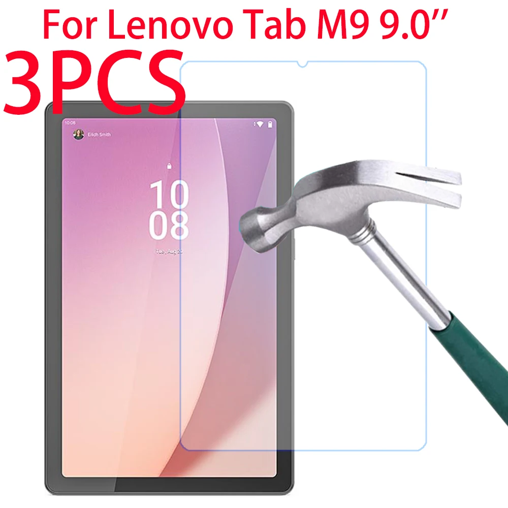 

3 Packs 9H Tempered Glass Screen Protector For Lenovo Tab M9 9.0 inch TB-310FU TB-310 Protective Film For Lenovo Tab M9 Glass