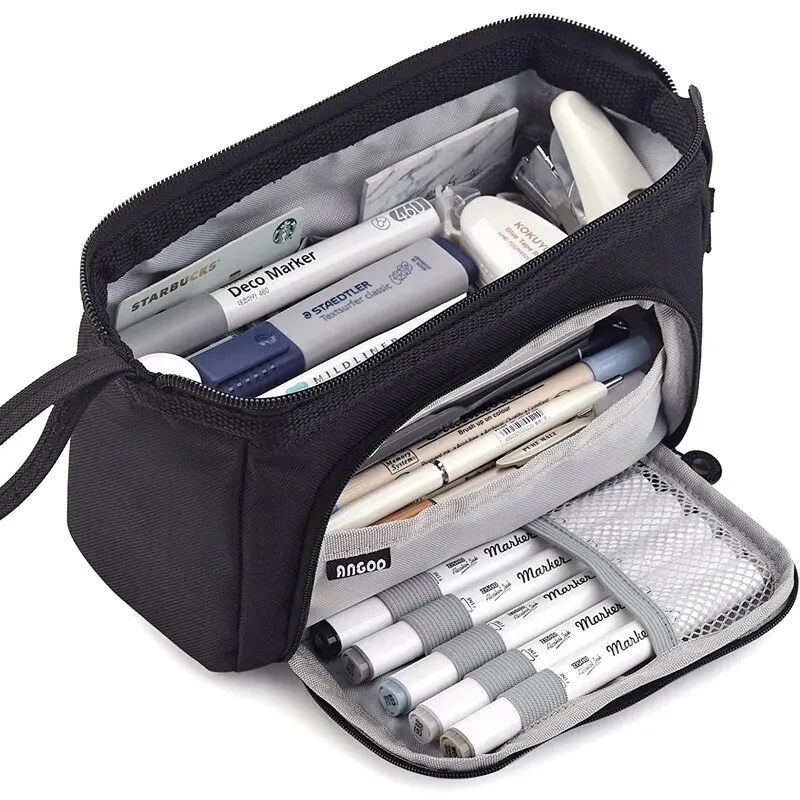 Astuccio Kawaii Grande Capacità Con Cerniera, Organizer Da Scrivania, Portapenne Estetico Verde – Per Ufficio, Scuola E Viaggio