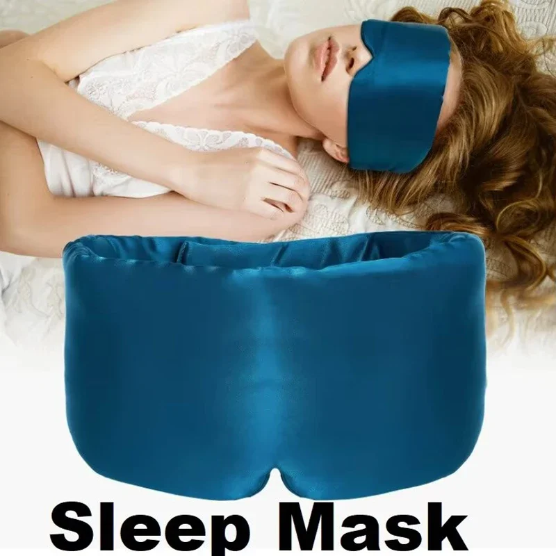 Luxurious Mulberry Silk Sleep Mask - Ultra-Soft Light-Blocking Eyemask for Restful Sleep and Travel
