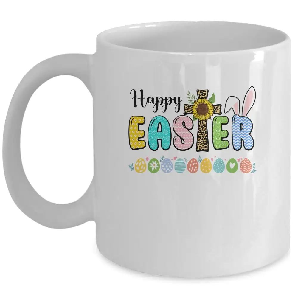 

Happy Easter Coffee Mug Text Ceramic Cups Creative Cup Cute Mugs Personalized Gifts for Her Women Mother Nordic Cups Tea Cup