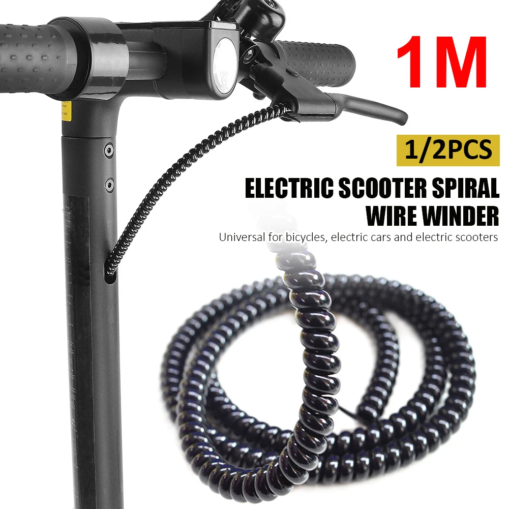 Cable Winder 1/2PCS TPU Spiral Cable Winder Ninebot Dualtron Kugoo Zero 8/10 Xiaomi M365 Scooters Protection Line